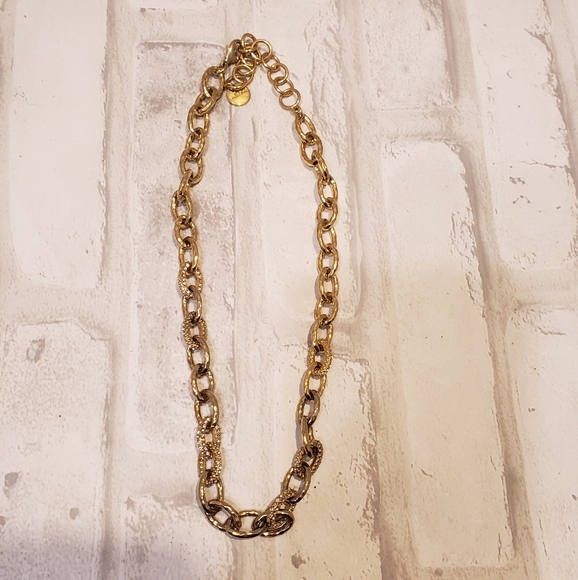 Stella & dot gold tone pave link necklace - Picture 3 of 9